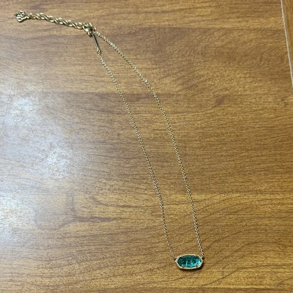 Kendra Scott Gold Necklace with Teal Stone - Picture 1 of 4